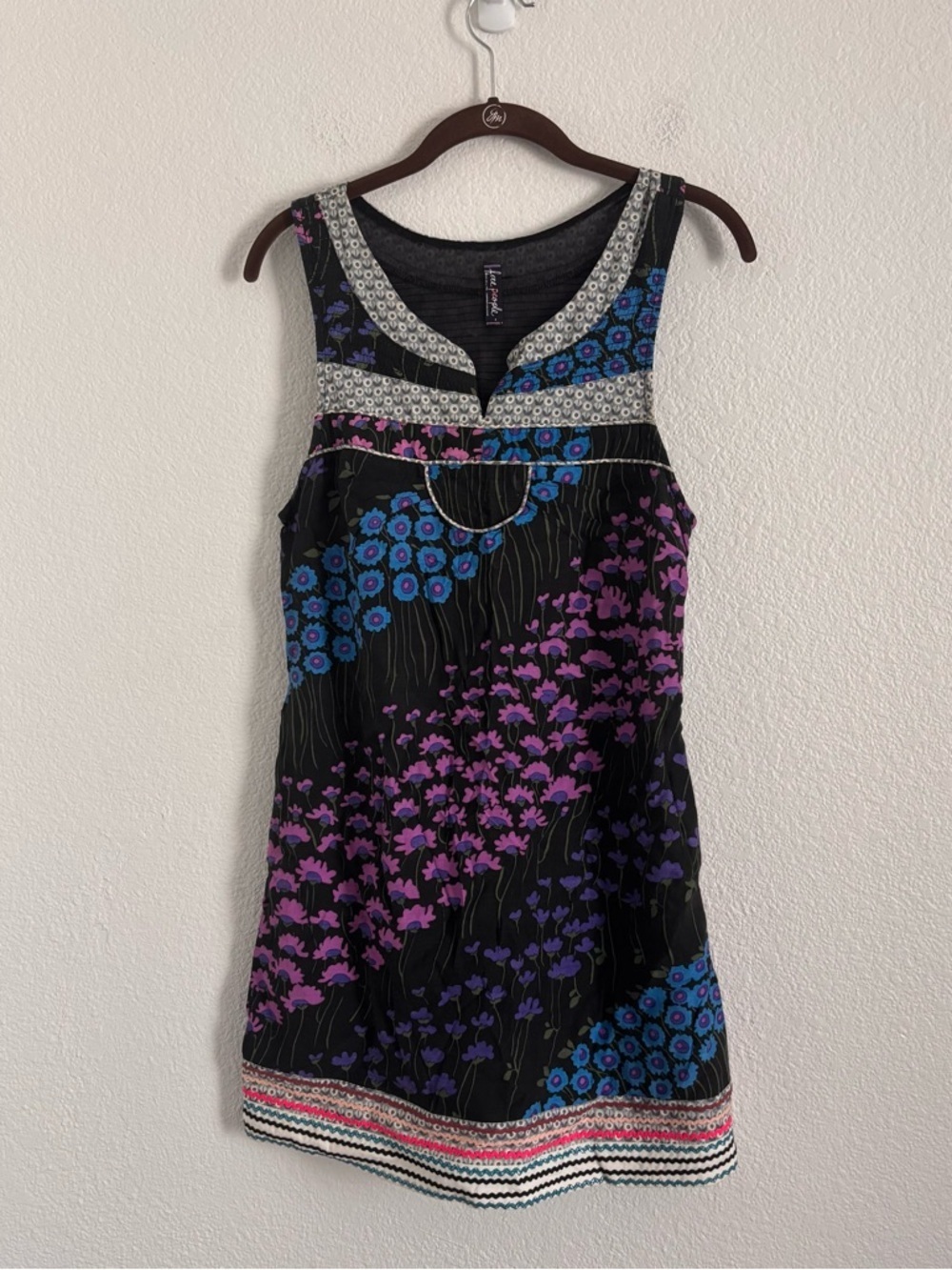 Free People Women's Size 4 Multicolor Floral Sleeveless Shift Dress